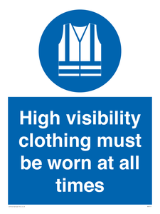 MP5717: High visibility clothing must be worn Mandatory Sign