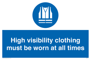MP5717: High visibility clothing must be worn Mandatory Sign