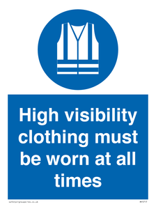 MP5717: High visibility clothing must be worn Mandatory Sign