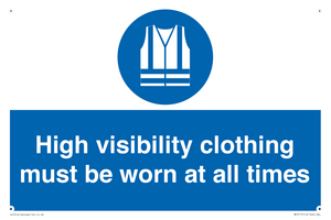 MP5717: High visibility clothing must be worn Mandatory Sign