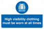 MP5717: High visibility clothing must be worn Mandatory Sign