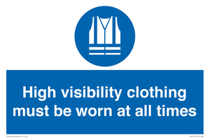 MP5717: High visibility clothing must be worn Mandatory Sign