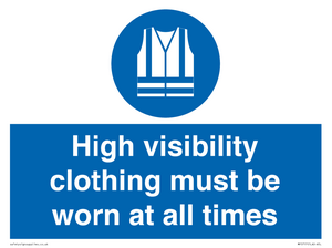MP5717: High visibility clothing must be worn Mandatory Sign