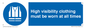MP5717: High visibility clothing must be worn Mandatory Sign
