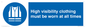 MP5717: High visibility clothing must be worn Mandatory Sign