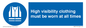 MP5717: High visibility clothing must be worn Mandatory Sign