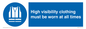MP5717: High visibility clothing must be worn Mandatory Sign