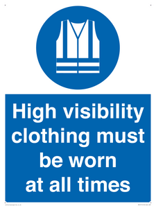 MP5717: High visibility clothing must be worn Mandatory Sign