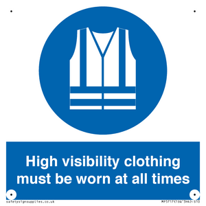 MP5717: High visibility clothing must be worn Mandatory Sign