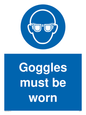 MP5721: Goggles must be worn Mandatory Sign