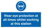 MP5727: Wear eye protection at all times Mandatory Sign