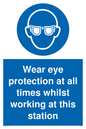 MP5727: Wear eye protection at all times Mandatory Sign