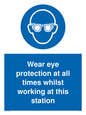 MP5727: Wear eye protection at all times Mandatory Sign