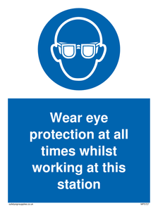 MP5727: Wear eye protection at all times Mandatory Sign