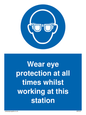 MP5727: Wear eye protection at all times Mandatory Sign