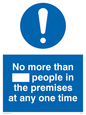 MP5973: No more than ___ people in the premises at any one time
