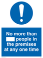 MP5973: No more than ___ people in the premises at any one time