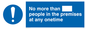 MP5973: No more than ___ people in the premises at any one time