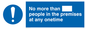 MP5973: No more than ___ people in the premises at any one time