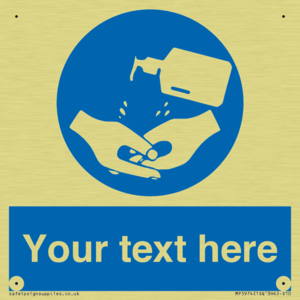 MP5974: Custom hand sanitiser sign