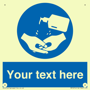 MP5974: Custom hand sanitiser sign
