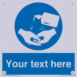 MP5974: Custom hand sanitiser sign