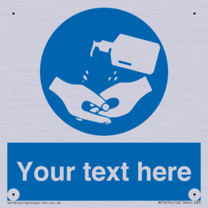 MP5974: Custom hand sanitiser sign