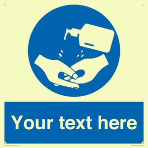 MP5974: Custom hand sanitiser sign