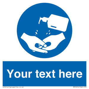 MP5974: Custom hand sanitiser sign