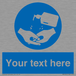 MP5974: Custom hand sanitiser sign