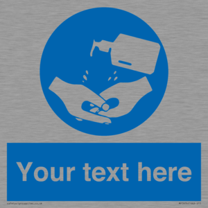 MP5974: Custom hand sanitiser sign