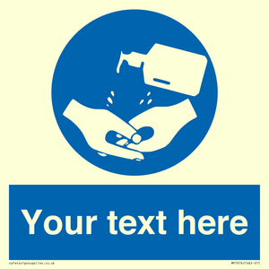 MP5974: Custom hand sanitiser sign