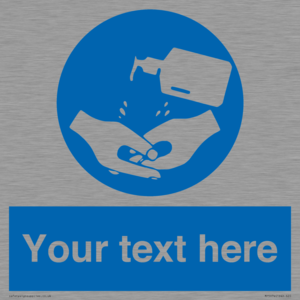 MP5974: Custom hand sanitiser sign