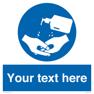 MP5974: Custom hand sanitiser sign