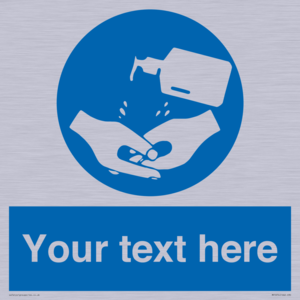 MP5974: Custom hand sanitiser sign