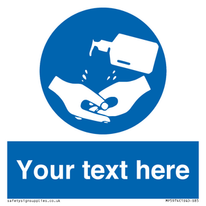 MP5974: Custom hand sanitiser sign