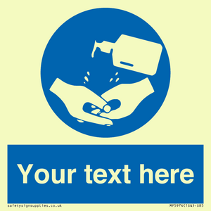 MP5974: Custom hand sanitiser sign