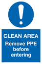 MP6030: Clean area. Remove PPE before entering