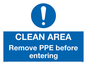 MP6030: Clean area. Remove PPE before entering