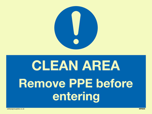 MP6030: Clean area. Remove PPE before entering