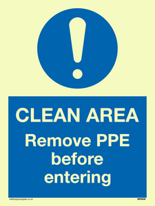 MP6030: Clean area. Remove PPE before entering