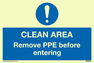 MP6030: Clean area. Remove PPE before entering