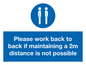 MP6033: Please work back to back if maintaining 2m distance is not possible