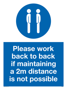 MP6033: Please work back to back if maintaining 2m distance is not possible