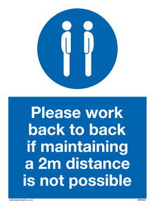 MP6033: Please work back to back if maintaining 2m distance is not possible
