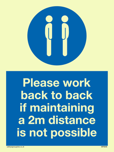 MP6033: Please work back to back if maintaining 2m distance is not possible