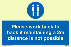 MP6033: Please work back to back if maintaining 2m distance is not possible
