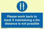 MP6033: Please work back to back if maintaining 2m distance is not possible