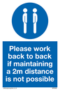MP6033: Please work back to back if maintaining 2m distance is not possible