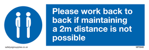 MP6033: Please work back to back if maintaining 2m distance is not possible